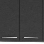 47" Black and White Wall mounted Accent Cabinet With Five Shelves