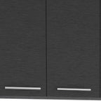 47" Black and White Wall mounted Accent Cabinet With Five Shelves
