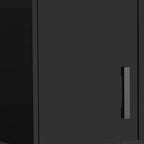 28" Black Wall mounted Accent Cabinet With Eight Shelves And Six Drawers