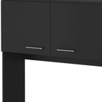 28" Black Wall mounted Accent Cabinet With Seven Shelves And Six Drawers