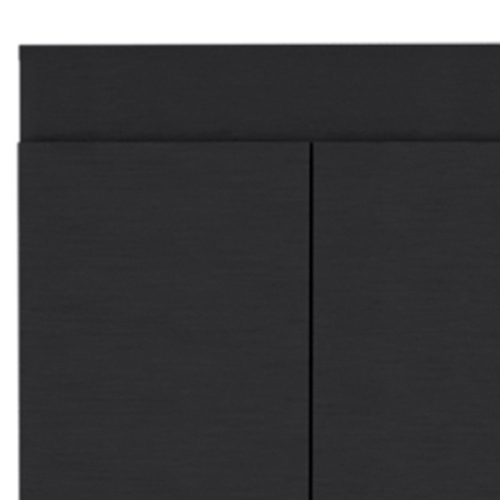 67" Black Wood Pantry Or Storage Closet