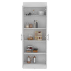 67" White Wood Pantry Or Storage Closet