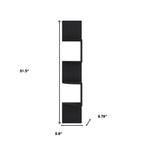 52" Black Wood Wall Mounted Corner Shelf