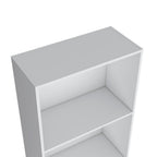 71" White Wood Four Tier Bookcase
