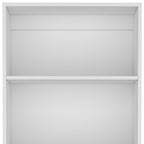 71" White Wood Five Tier Bookcase