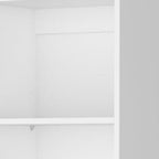 71" White Wood Five Tier Bookcase