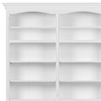 65" White Solid Wood Frame Dining Hutch With Fourteen Shelves