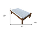 Brown Solid Wood Twin Bed Frame