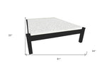 Black Solid Wood Twin Bed Frame