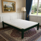 Dark Green Solid Wood Twin Bed Frame