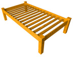 Yellow Solid Wood Twin Bed Frame