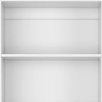 Set of Two White Wood Five Tier Modular Bookcase with Two Doors