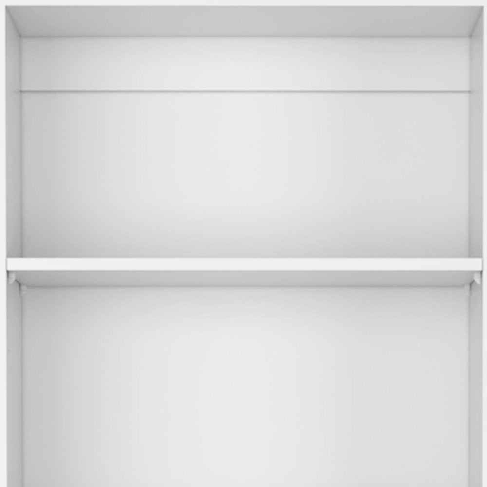 Set of Three White Wood Five Tier Modular Bookcase