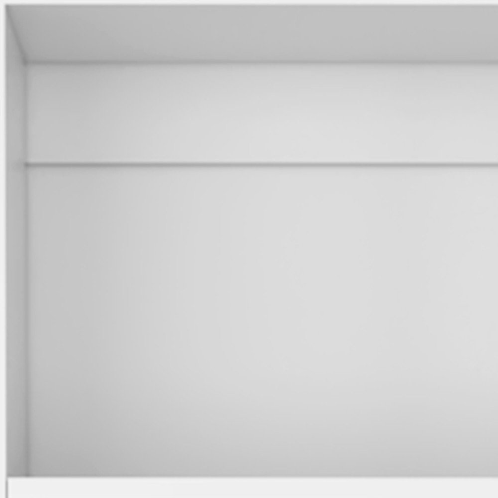 Set of Three White Wood Five Tier Modular Bookcase with Two Doors