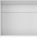 Set of Three White Wood Five Tier Modular Bookcase with Two Doors