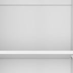Set of Three White Wood Five Tier Modular Bookcase with Four Doors