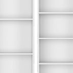 Set of Two White Wood Nine Tier Modular Bookcase