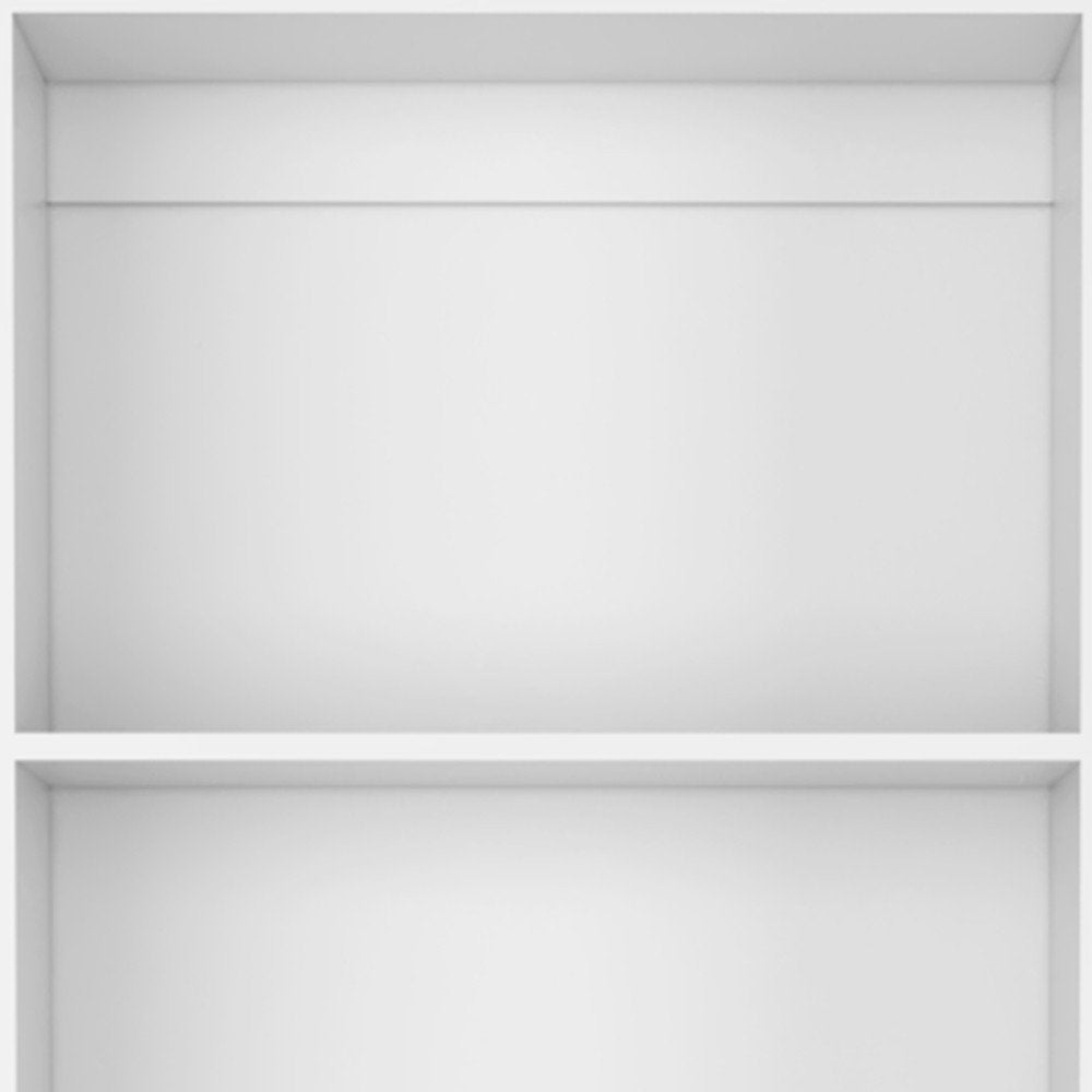 Set of Two White Wood Nine Tier Modular Bookcase