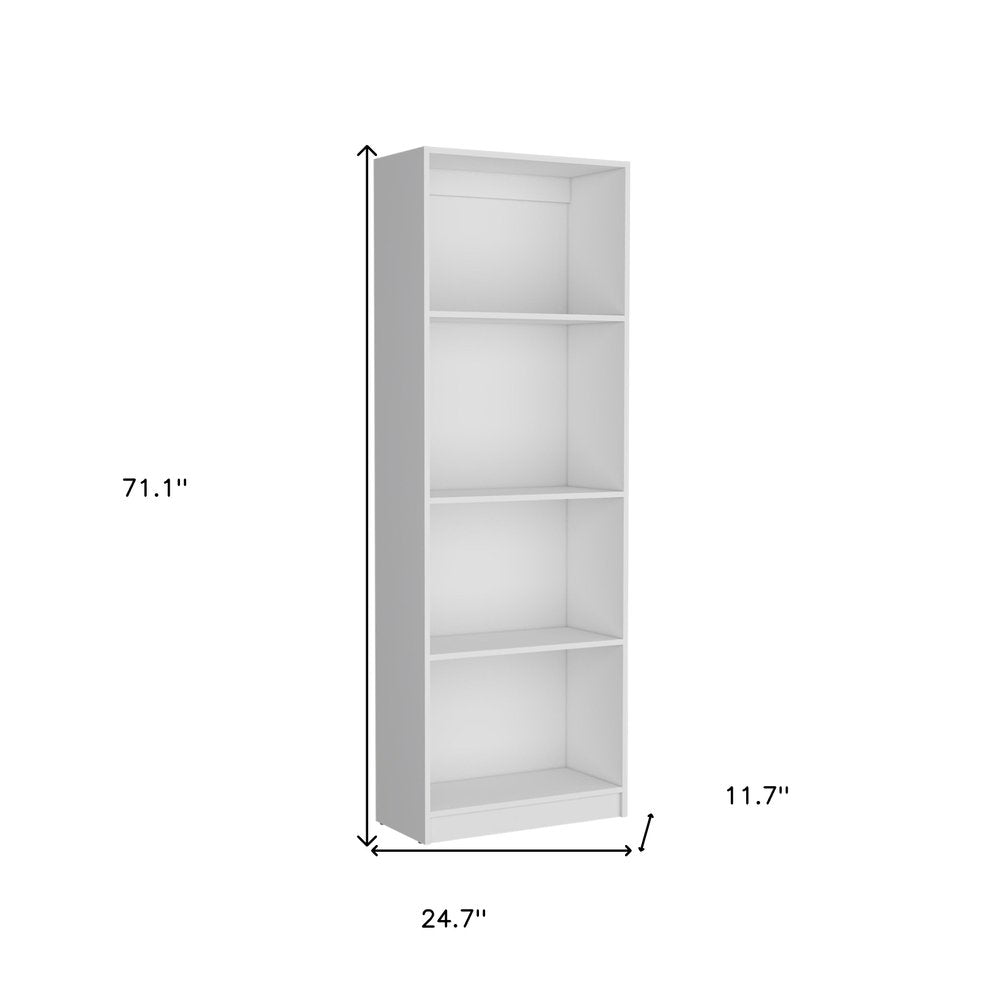 Set of Three White Wood Thirteen Tier Modular Bookcase