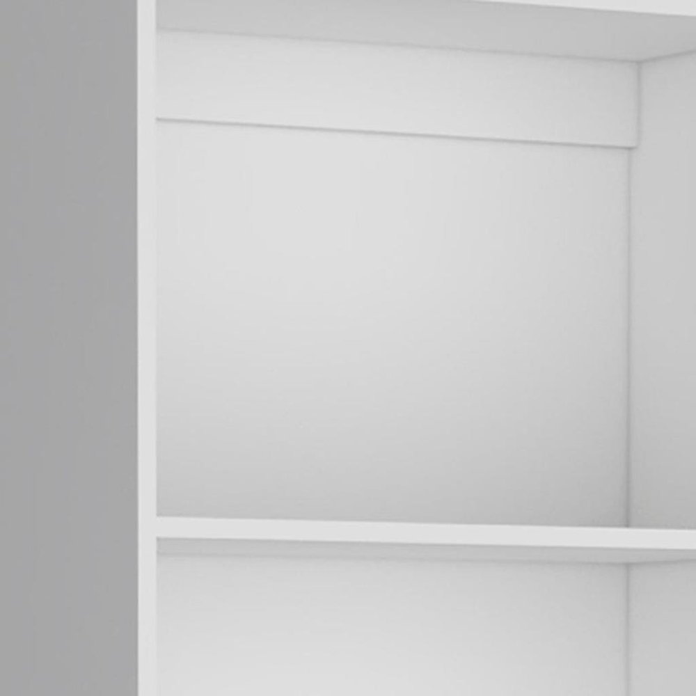 Set of Three White Wood Thirteen Tier Modular Bookcase