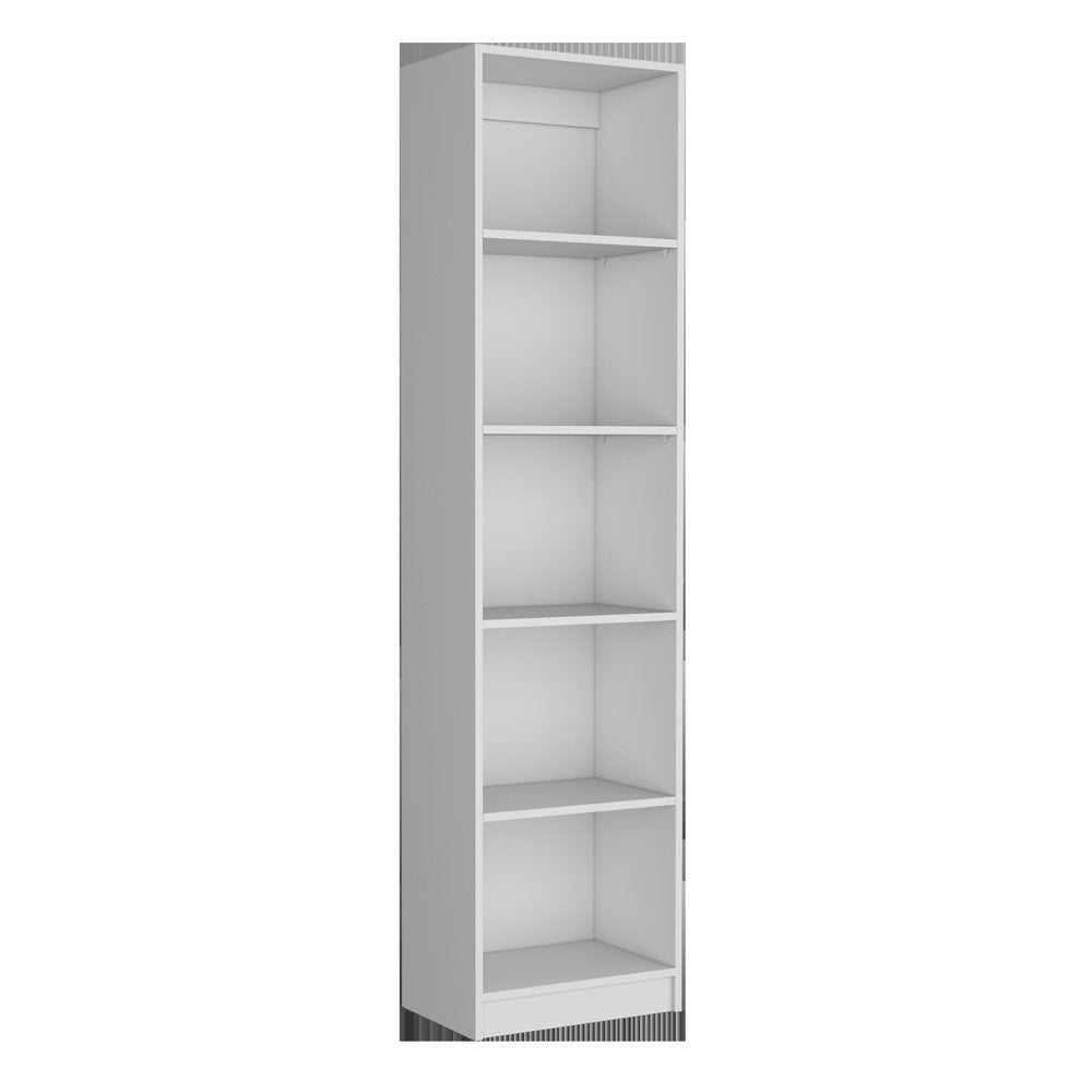 Set of Three White Wood Thirteen Tier Modular Bookcase