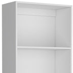 Set of Three White Wood Eleven Tier Modular Bookcase with Two Doors