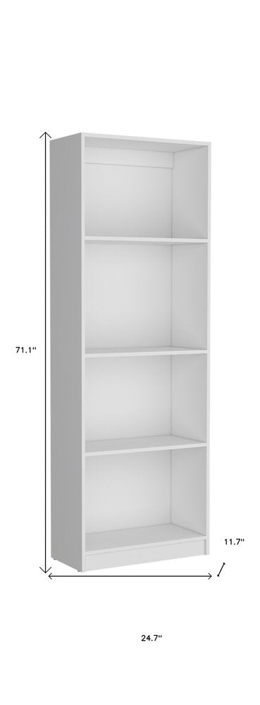 Set of Three White Wood Fourteen Tier Modular Bookcase