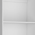 Set of Three White Wood Fourteen Tier Modular Bookcase