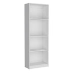 Set of Three White Wood Fourteen Tier Modular Bookcase