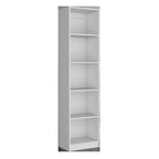 Set of Three White Wood Fourteen Tier Modular Bookcase