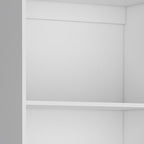 Set of Three White Wood Fourteen Tier Modular Bookcase