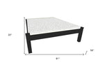 Black Solid Wood Full Bed Frame