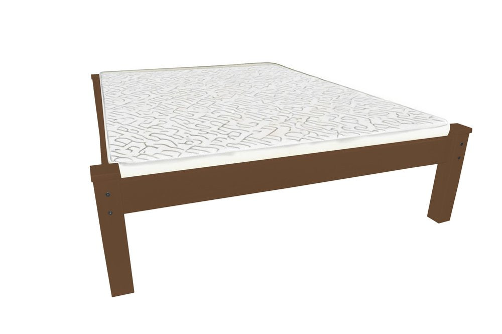 Brown Solid Wood Full Bed Frame