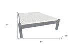 Gray Solid Wood Full Bed Frame