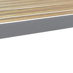 Gray Solid Wood Full Bed Frame