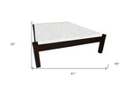 Dark Brown Solid Wood Full Bed Frame