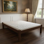 Brown Solid Wood Queen Bed Frame