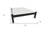 Black Solid Wood Queen Bed Frame