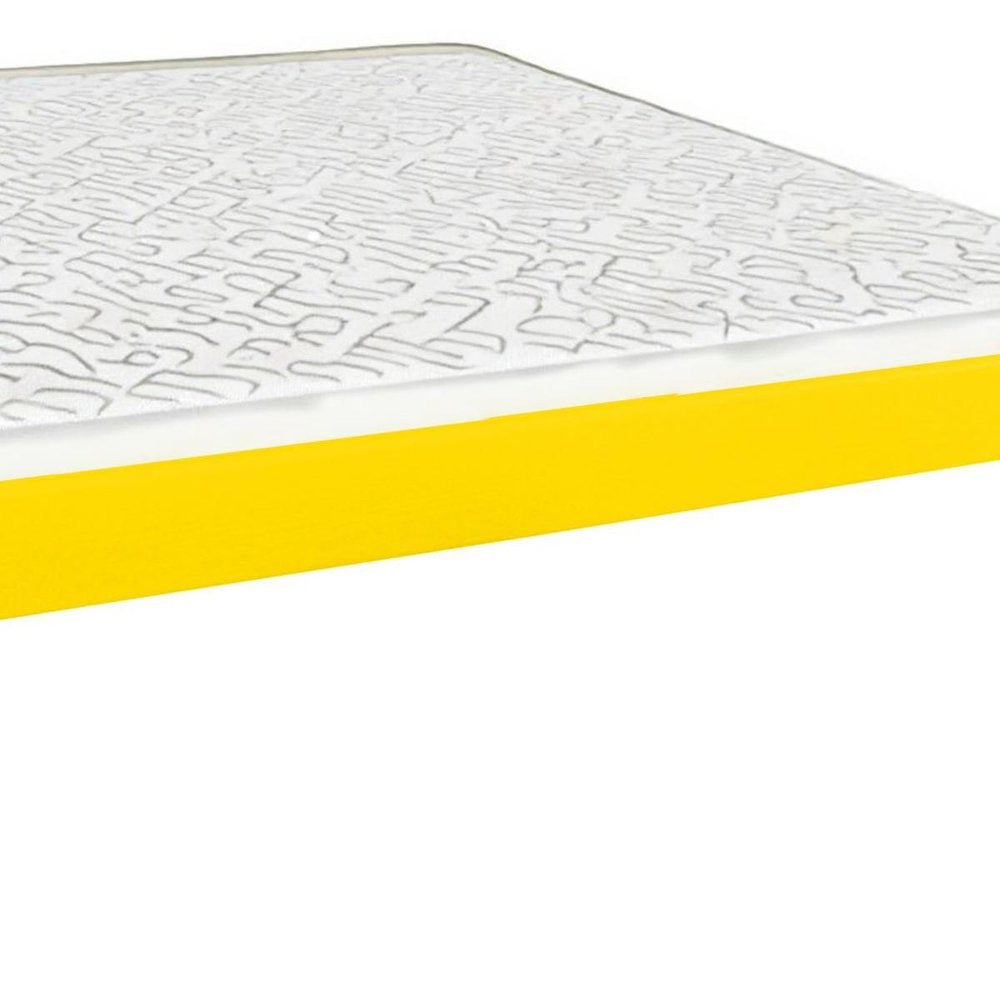 Canary Yellow Solid Wood Queen Bed Frame