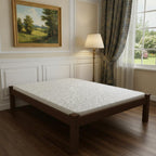 Brown Solid Wood Queen Bed Frame