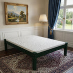 Dark Green Solid Wood Queen Bed Frame