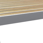 Gray Solid Wood Queen Bed Frame