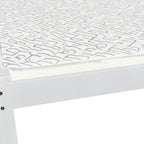 White Solid Wood Queen Bed Frame