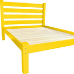 Canary Yellow Solid Wood Twin Bed Frame