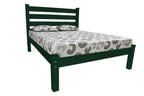 Dark Green Solid Wood Twin Bed Frame