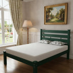 Dark Green Solid Wood Twin Bed Frame