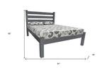 Gray Solid Wood Twin Bed Frame