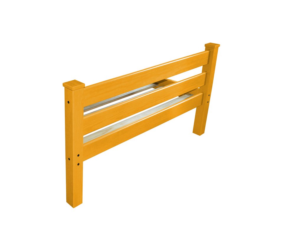 Yellow Solid Wood Twin Bed Frame