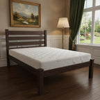 Dark Brown Solid Wood Twin Bed Frame