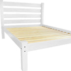 White Solid Wood Twin Bed Frame